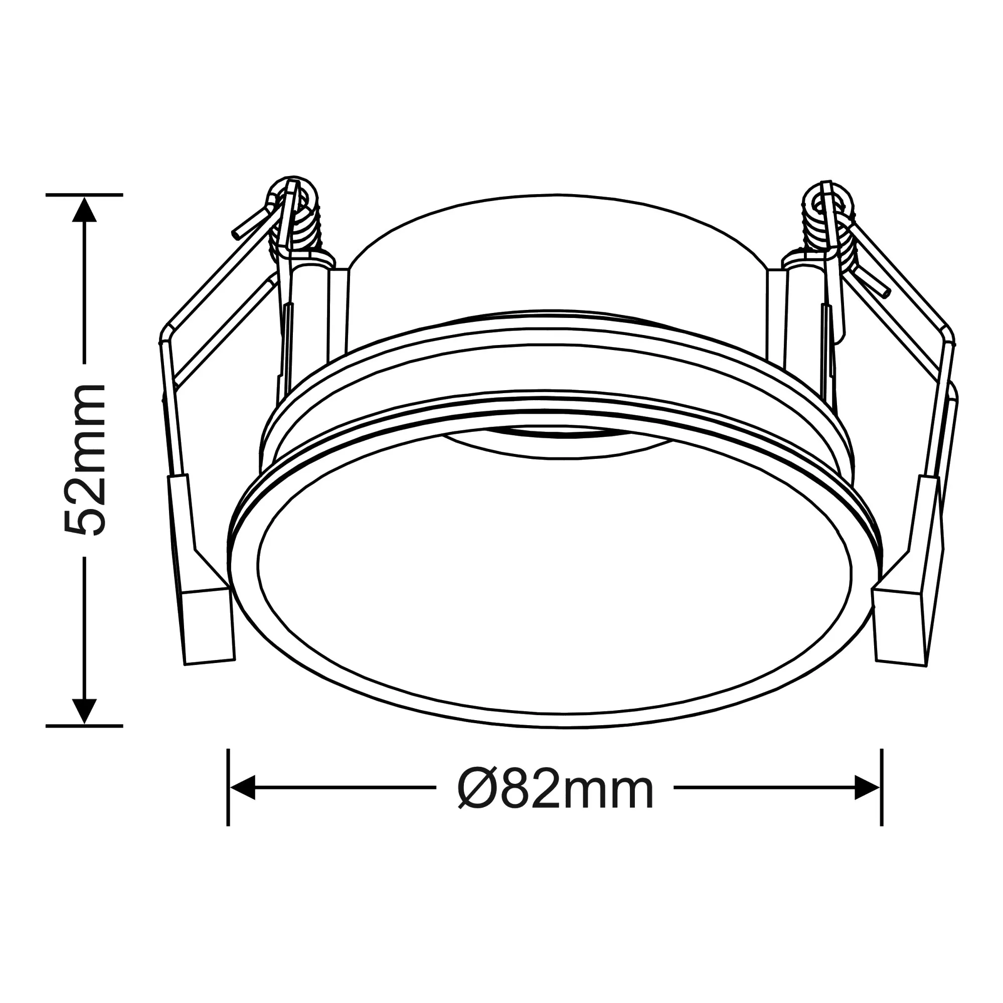 Bania 10 Tridonic Powered 10W 2700K 760lm 36° CRI>90 LED Engine White Fixed Recessed Spotlight; Inner Glass cover; IP65 DM200723  Dlux Bania 10 IP65